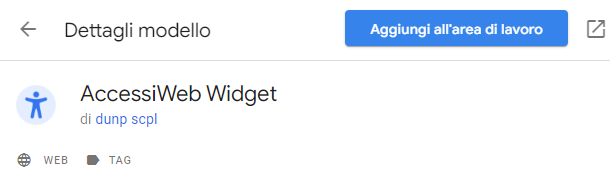 Dettagli modello AccessiWeb Widget per Google Tag Manager