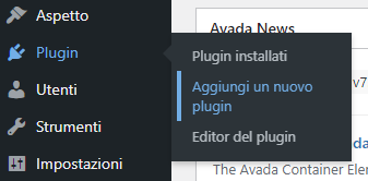Aggiungi un nuovo plugin WordPress